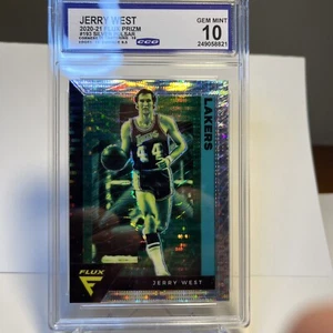 2020-21 Panini Flux Jerry West Silver Pulsar Prizm Card #193 Lakers CCG 10 - Bild 1 von 2