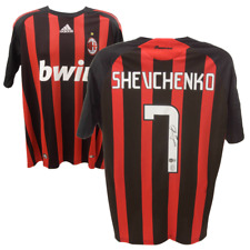 Andriy Shevchenko Signed AC Milan Home Soccer Jersey #7 - Beckett COA