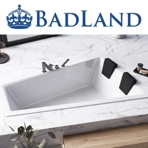 Badewanne Wanne 170x125 für zwei Personen Styropor 2 x Kopfstütze Ablauf Füße ! - Bild 1 von 8