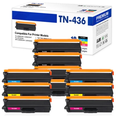 TN436 Toner Cartridge Compatible with Brother TN433 HL-L8360CDW MFC-L8900CDW Lot - Image 1 of 4