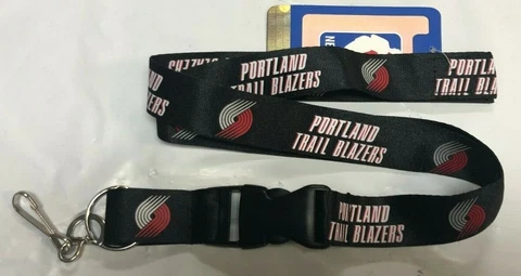 Portland Trail Blazers Lanyard 2-Sided Breakaway Clip Keychain NWT Cover