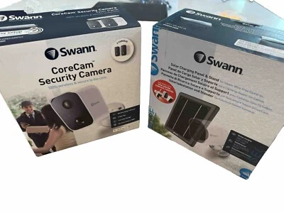 Swann - Dos CoreCam Cámara de Seguridad Inalámbrica Interior/Exterior y Dos Cargadores Solares Foto 1 de 4
