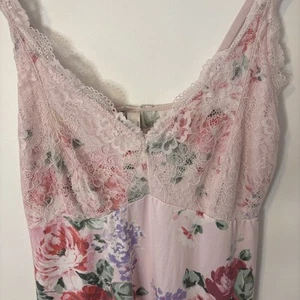 FN by Flora Nikrooz Floral Nightgown Short Lace Pink Size XL - Picture 1 of 13