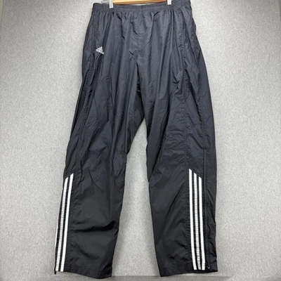 Pantalones de chándal Adidas negros para hombre XL Y2K 3 rayas laterales malla forrada cremallera parte inferior Foto 1 de 4