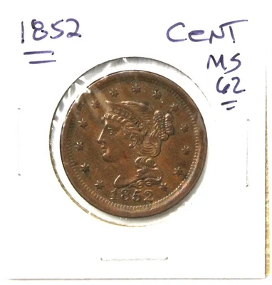 1852 Large Cent Brown Uncirculated !! - Image 1 of 2