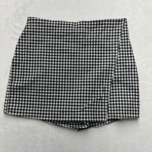 Hollister ultrahoch geschnittener Skort Junior groß kariert schwarz weiß Akademie Schule - Bild 1 von 8