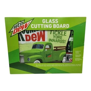 Tabla de cortar de vidrio templado Mountain Dew 12 X 16 camión antiguo cosquillas en las entrañas - Imagen 1 de 2
