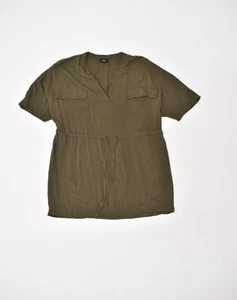 MOSSIMO Womens Tunic Dress UK 14 Medium Khaki Cotton EL01 - Picture 1 of 4