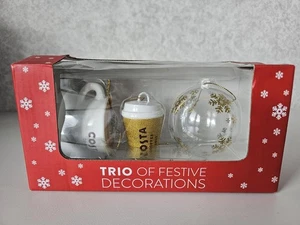 Costa trio Coffee Christmas Decoration Ornament Baubles -2021 edition boxed - Picture 1 of 6