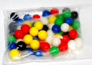 60 Solid Color Replacement Game Plastic Marbles 1/2” #611 - Picture 1 of 2