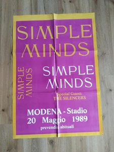 SIMPLE MINDS TOUR MODENA 1989 MANIFESTO ORIGINALE CONCERTO LIVE 98X68CM POSTER - Bild 1 von 7