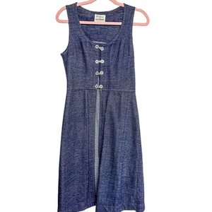 Vintage Western Jeanskleid 70er Ruth Norman for Gay Gibson Kleid mit Knopf - Bild 1 von 5