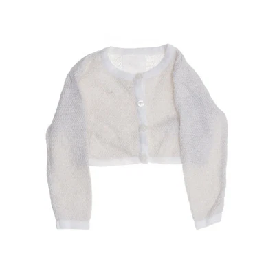 Baby C&A, Strickjacke, Mädchen, Größe: 68, Gold/Weiß, Baumwolle/Polyester #nWO - Bild 1 von 4