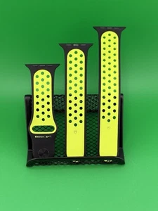 OEM Apple Watch BLACK VOLT Nike Sport Band 42mm wt LARGE & SMALL Bands - Zdjęcie 1 z 3