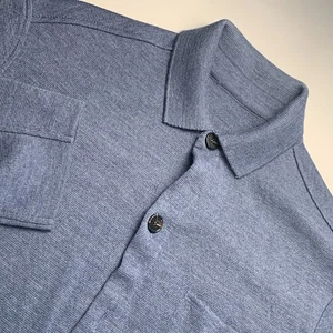 Maurizio Baldassari Mens Overshirt Sweater 100% Wool Blue Size 54 Full Button Up - Bild 1 von 21