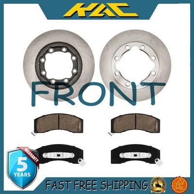 5593 370 Front Disc Brake Rotors & Ceramic Pads for GMC K2500 1988-2000 - Image 1 of 4