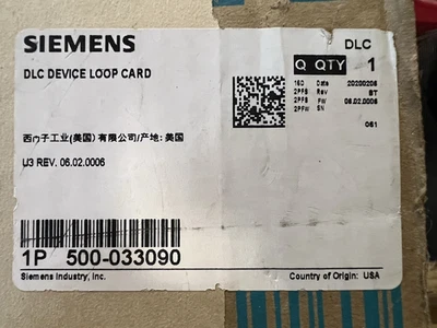 Siemens DLC Device Loop Card 500-033090 - Image 1 of 2