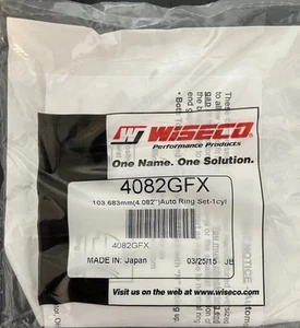 Wiseco 4082GFX Single Piston Ring Set 103.683mm / 4.082" Diameter Bore - Bild 1 von 1
