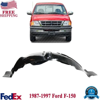Forro guardabarros delantero izquierdo lado izquierdo para camioneta Ford F-150 F-250 F-350 1987-1997 Foto 1 de 4