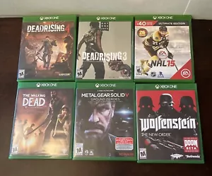 Xbox One Lot Of 6 Games Wolfenstein, Deadrising 3, The Walking Dead & More - Picture 1 of 9