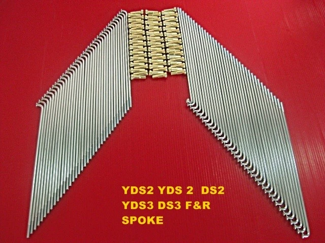 Fit YAMAHA YDS2 YDS 2 DS2 YDS3 DS3 F&R SPOKE SET 72 Pcs. NIPPLE GOLD JAPAN  - Изображение 1 из 4
