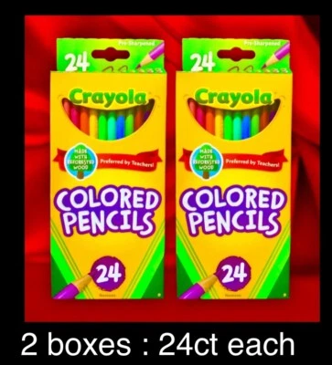48 CRAYOLA Colored Pencils (2 Packs  or 24) - Back To School Combo - Image 1 of 4