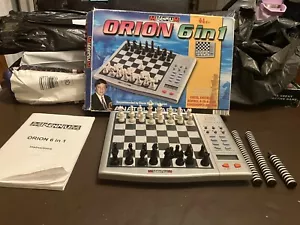 Electronic CHESS ORION 6 in 1 Games COMPUTER Millennium Anatoly Karpov Vtg - Picture 1 of 12
