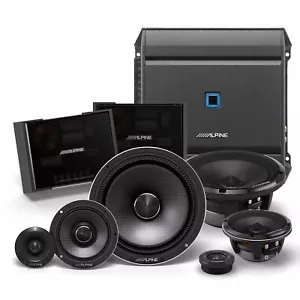 Alpine HDZ-653S 6.5" Hi-Res 3-Way Coaxial Speakers + S-A32F 320W Amplifier - Picture 1 of 9