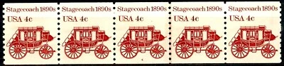Stagecoach Original Issue with Overall Tag Plate 4 PNC5 MNH Scott's 1898A      ~ - Image 1 of 2