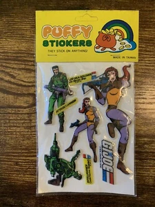 Vintage 1980’s G.I. Joe 3D Puffy Sticker Pack - NOS Made In Taiwan - Picture 1 of 2