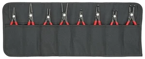 Juego de alicates de anillo a presión de 8 piezas Knipex círculo externo interno 001958V02 in rollo de herramienta - Imagen 1 de 5