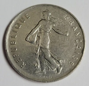 1970 France 5 Francs Beautiful Coin Republique Francaise - Picture 1 of 2