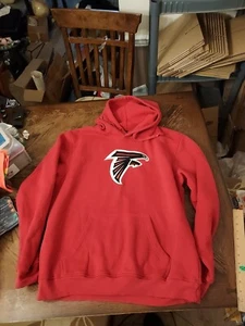 Atlanta Falcons Hoodie Sweatshirt Men M Red Pullover Fleece Not Sure On Brand - Picture 1 of 7