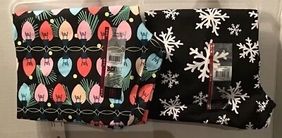 Snowflake ~OR~ Christmas Light Ankle Cotton Leggings Juniors S M L, XL, XXL XXXL - Image 1 of 4