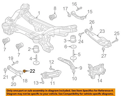 Оригинальная гайка фиксатора рычага подвески компонентов подвески CHRYSLER 15-23 200 6511389AA - Изображение 1 из 2