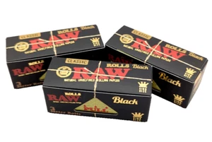 RAW Black King Size Endless Roll 3 Meter Endlospaper Zigarettenpapier - 3 Stück - Bild 1 von 16