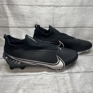 Nike Vapor Edge Elite 360 Flyknit Black White Football CV6282-009 Men's Size 15W - Picture 1 of 6
