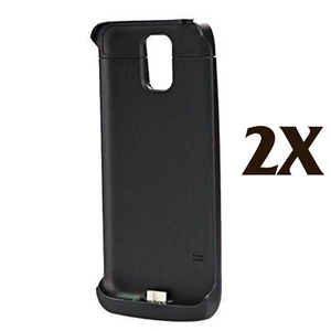 2X 3800mAH External Backup Battery Rechargeable Power Case For Samsung Galaxy S5 - Picture 1 of 4