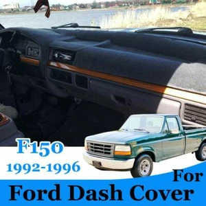 For Ford F150 F250 F350 Dash Cover Mat Dashmat 1992 1993 1994 1995 1996 Black - Picture 1 of 7