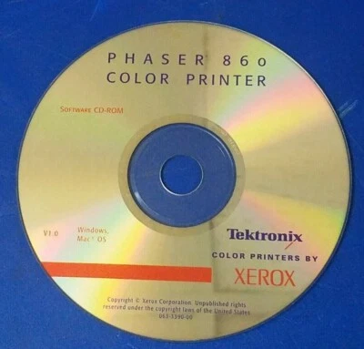 ⭐️⭐️⭐️⭐️⭐️ Xerox Tektronix Phaser 860 Color Printer CD Software Windows Mac OS - Image 1 of 2