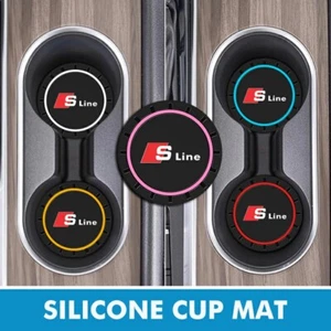 2x Untersetzer Audi S Line Silikon Antirutsch Getränkehalter - Bild 1 von 12