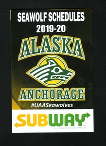 Alaska-Anchorage Seawolves--2019-20 Hockey/Sport invernali programma tascabile--metropolitana - Foto 1 di 1