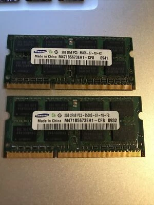 4gb Ram (2x2gb) PC3-8500s DDR3 -1066 MHZ Laptop/ Macbook / iMac A1225 Early 2009 - Image 1 of 3