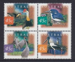 Australia 1997 NATURE OF AUSTRALIA WETLAND BIRDS Block of 4 MNH Price $3.00 - Picture 1 of 1