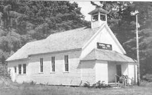 Postal de colección Washington Etchtone Oysterville School Long Beach Peninsula - Imagen 1 de 2