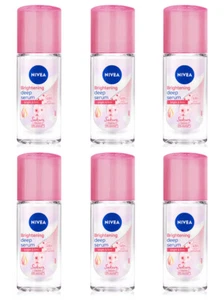 6 x Nivea Extra Bright Sakura Deep Serum 10X Vitamin C Deodorant Roll-On 40ml - Picture 1 of 4