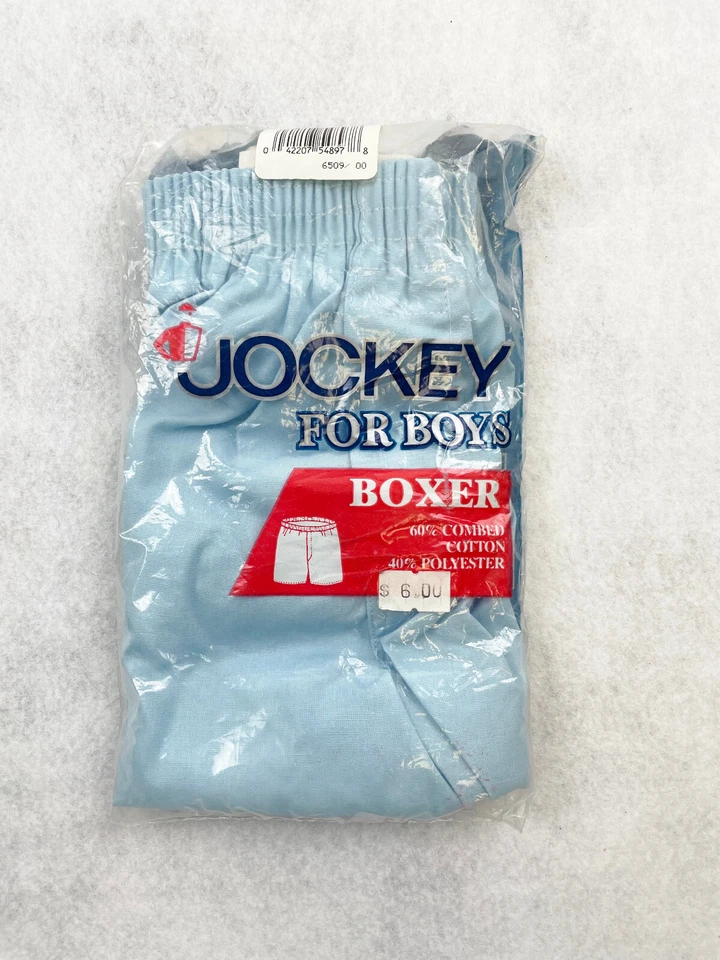 复古 1990 年男孩足球拳击短裤 - 蓝色 - S 码 6-8 - 全新旧库存  — 第 1/4 张图片