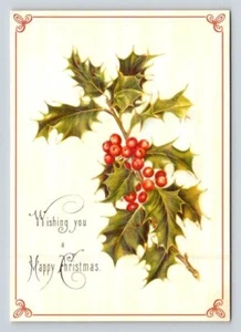 Wishing You a Happy Christmas - Hallmark Postcard PX 102-2 - Picture 1 of 2