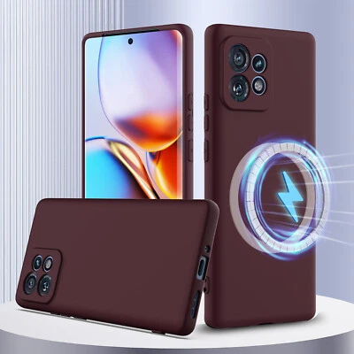 For Motorola Edge 40 Pro, Magnetic Skin Touch Feel Liquid Silicone Cover Case - Image 1 of 4