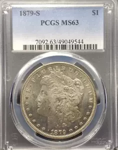 1879-S Morgan Dollar PCGS MS63 Almost Proof Like - Picture 1 of 4